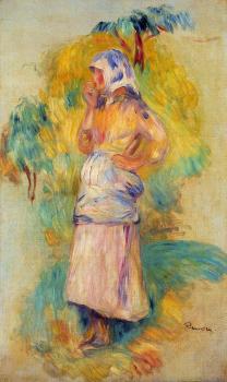 Pierre Auguste Renoir : Young Peasant Eating an Apple